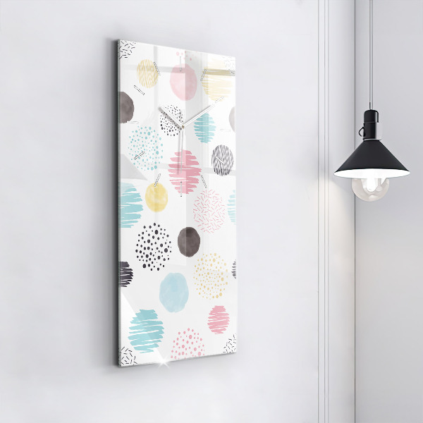 Zegar szklany pionowy Geometryczny wzór