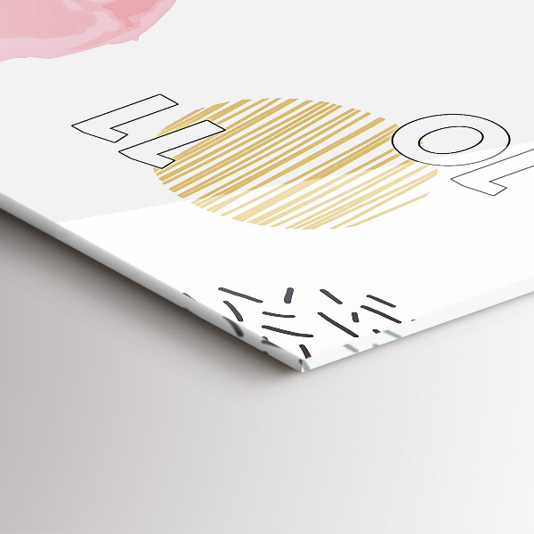 Zegar szklany pionowy Geometryczny wzór