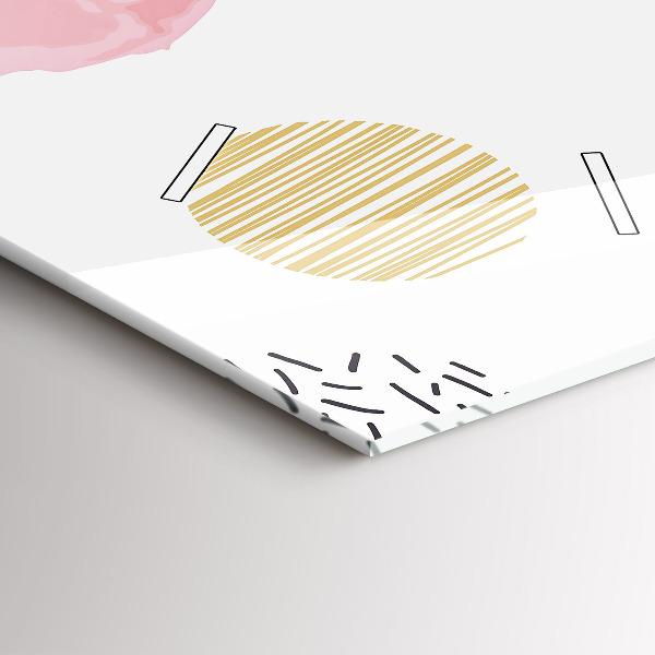 Zegar szklany pionowy Geometryczny wzór