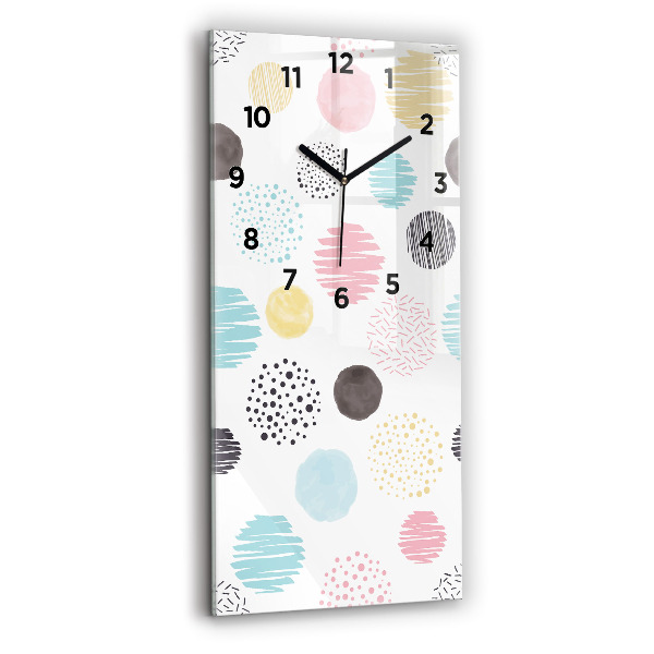 Zegar szklany pionowy Geometryczny wzór