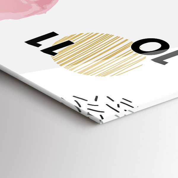 Zegar szklany pionowy Geometryczny wzór