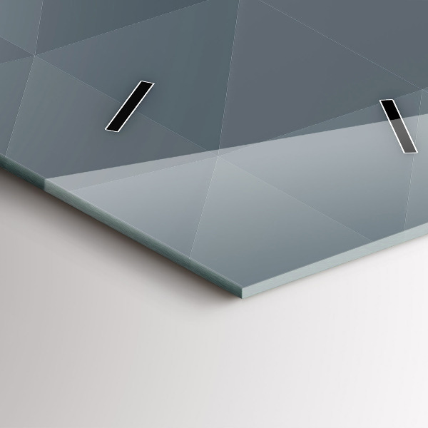 Zegar szklany pionowy Szara abstrakcja