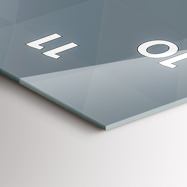 Zegar szklany pionowy Szara abstrakcja