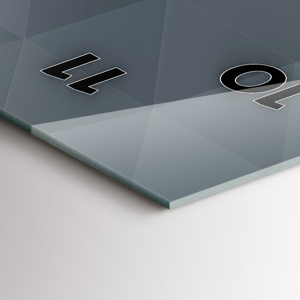 Zegar szklany pionowy Szara abstrakcja