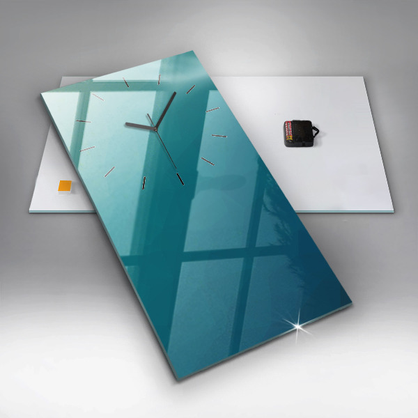 Zegar szklany pionowy Morska abstrakcja