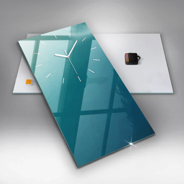 Zegar szklany pionowy Morska abstrakcja