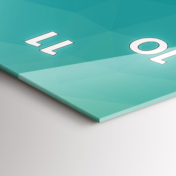 Zegar szklany pionowy Morska abstrakcja