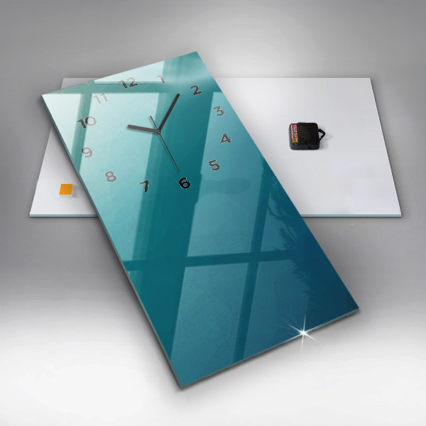 Zegar szklany pionowy Morska abstrakcja