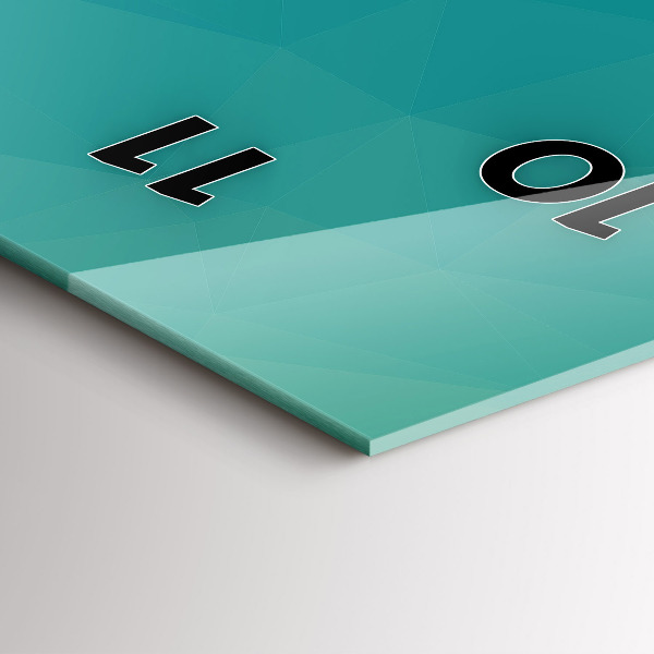 Zegar szklany pionowy Morska abstrakcja