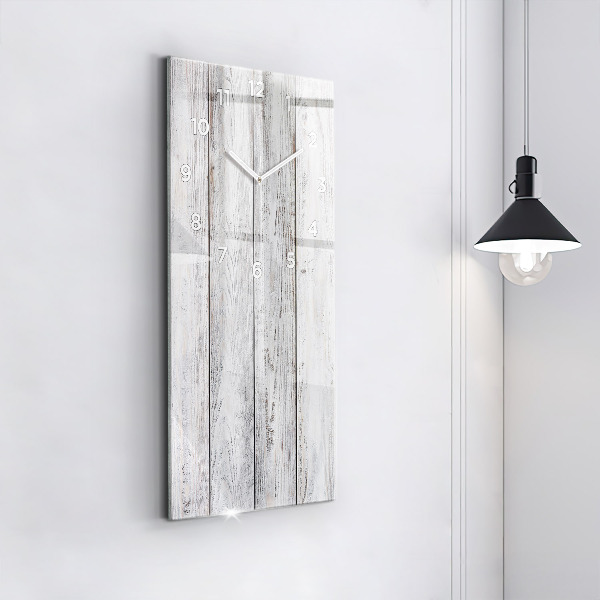 Zegar szklany pionowy Pomalowane deski