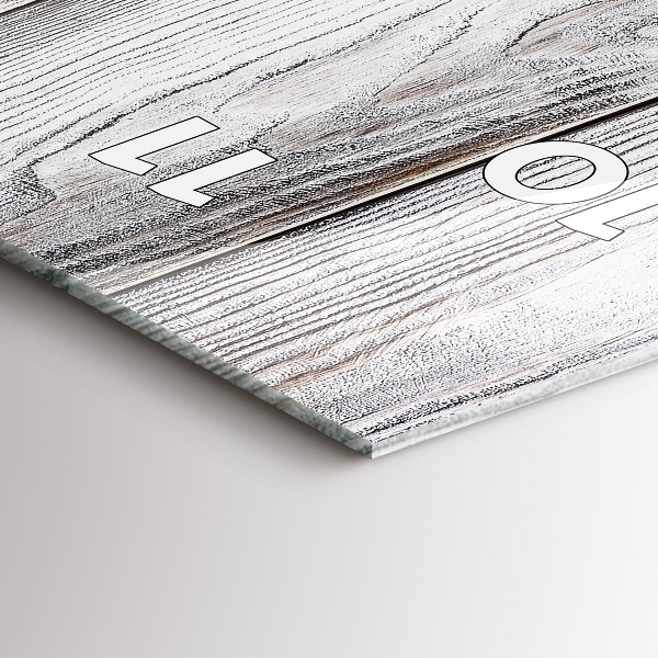 Zegar szklany pionowy Pomalowane deski