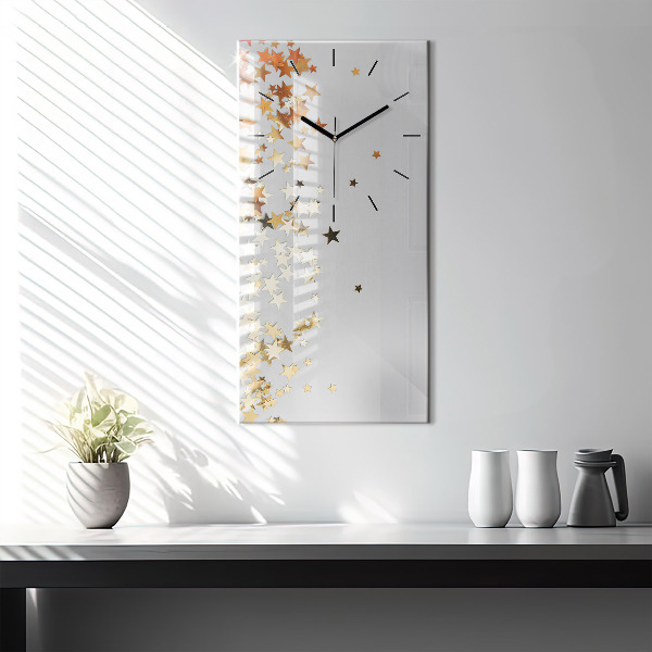 Zegar szklany pionowy Gwiazdy na jasnym tle