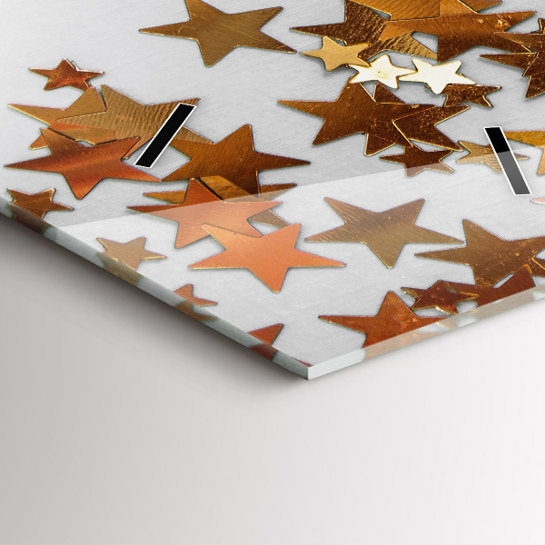 Zegar szklany pionowy Gwiazdy na jasnym tle