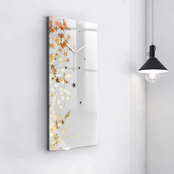 Zegar szklany pionowy Gwiazdy na jasnym tle