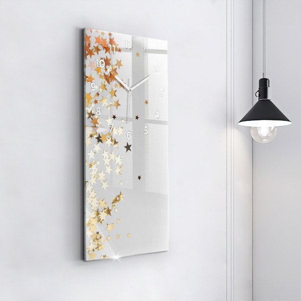 Zegar szklany pionowy Gwiazdy na jasnym tle