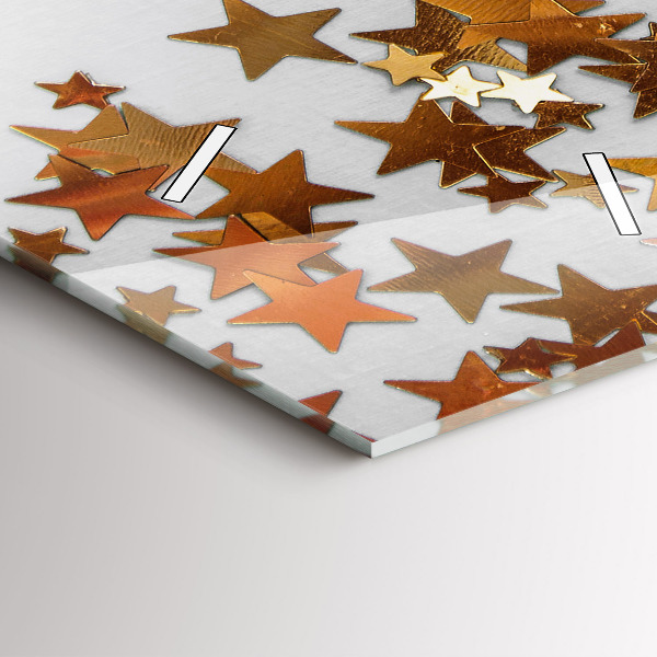 Zegar szklany pionowy Gwiazdy na jasnym tle