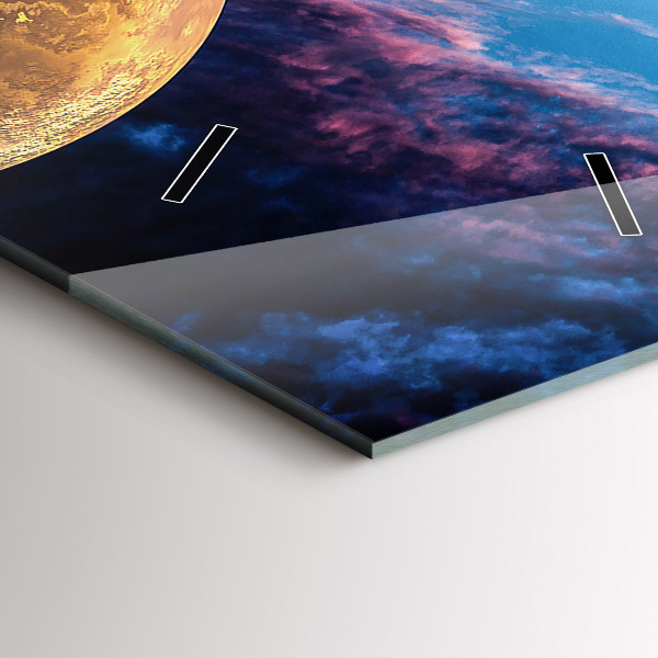 Zegar szklany pionowy Wielka galaktyka