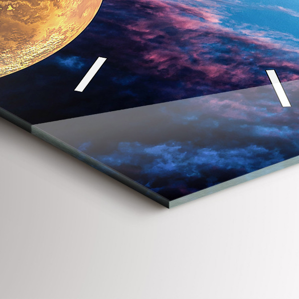 Zegar szklany pionowy Wielka galaktyka