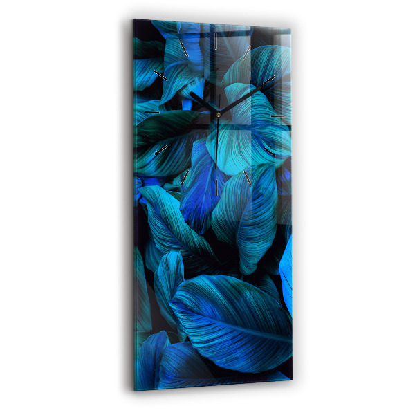 Zegar szklany pionowy Natura tropikalna