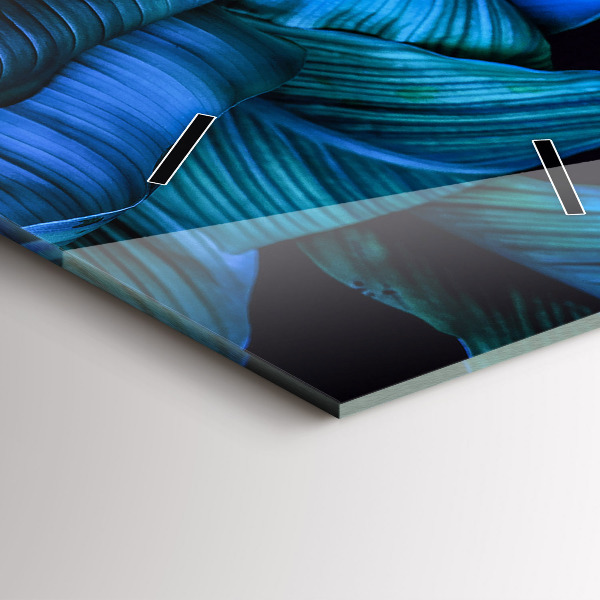 Zegar szklany pionowy Natura tropikalna