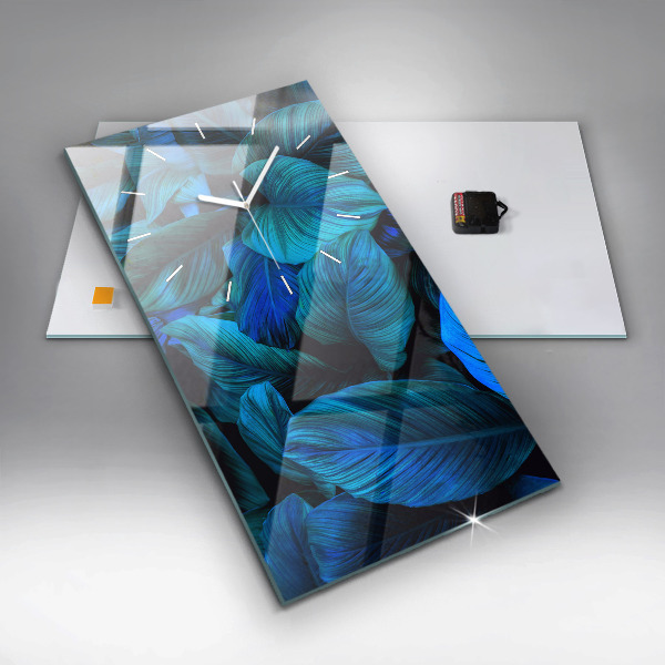 Zegar szklany pionowy Natura tropikalna