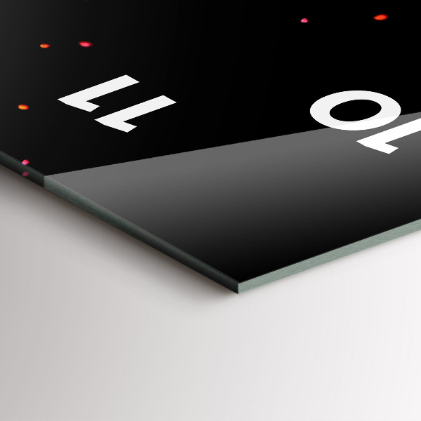 Zegar szklany pionowy Eksplozja kolorów