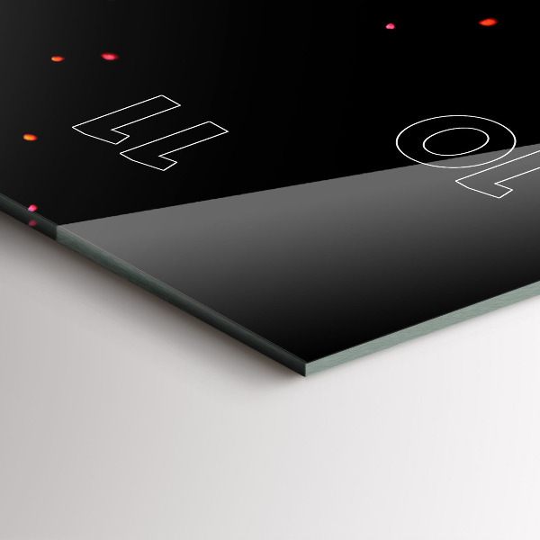 Zegar szklany pionowy Eksplozja kolorów