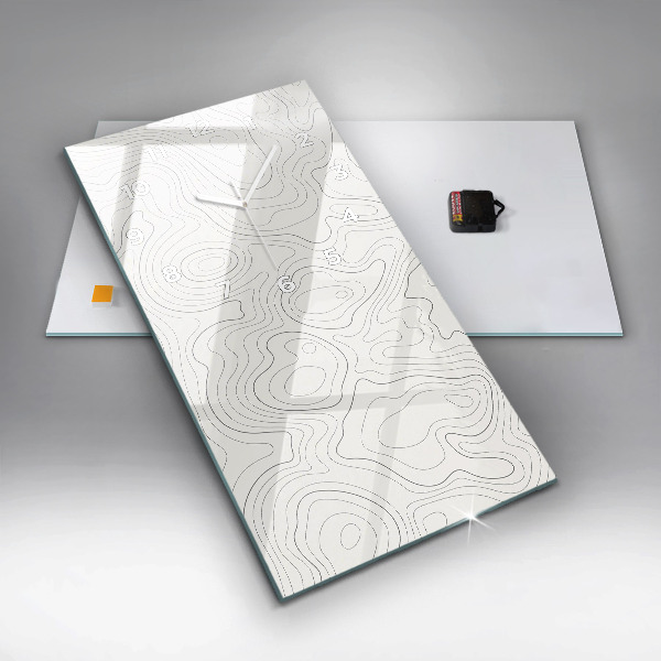 Zegar szklany pionowy Plamy abstrakcja