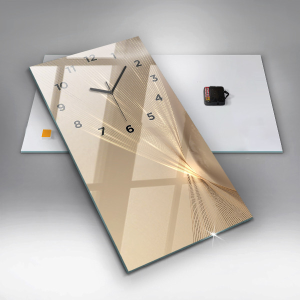 Zegar szklany pionowy Abstrakcyjne światło