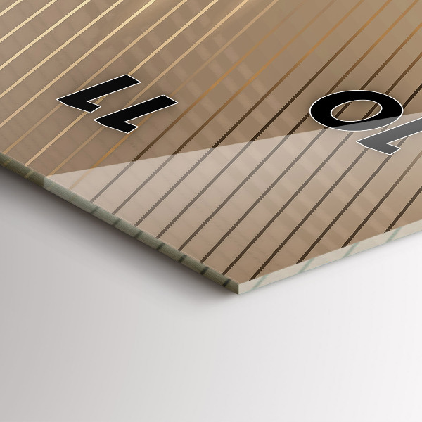 Zegar szklany pionowy Abstrakcyjne światło