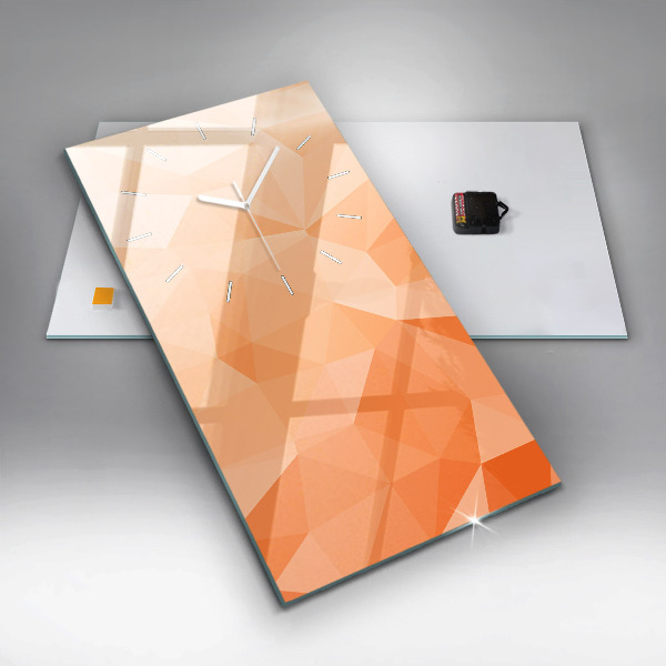 Zegar szklany pionowy Abstrakcja trójkąty