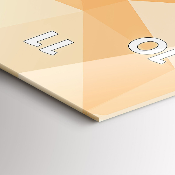 Zegar szklany pionowy Abstrakcja trójkąty