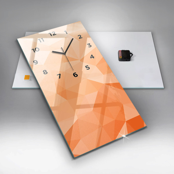 Zegar szklany pionowy Abstrakcja trójkąty