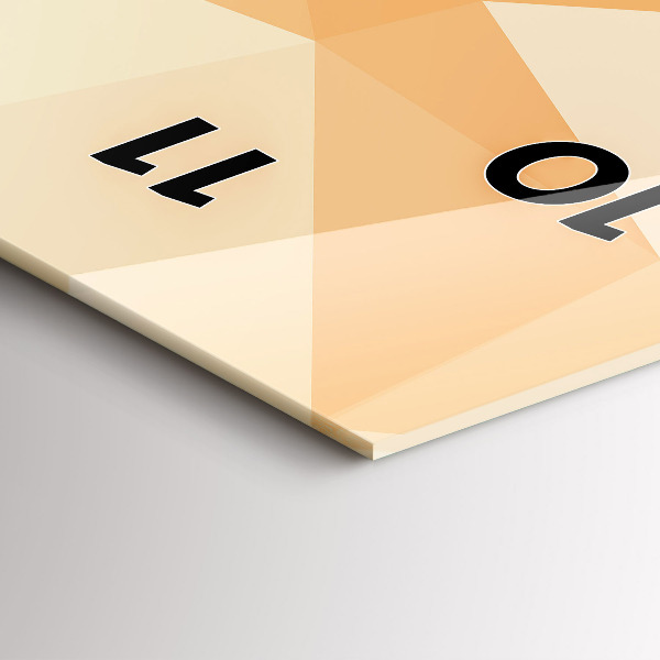 Zegar szklany pionowy Abstrakcja trójkąty