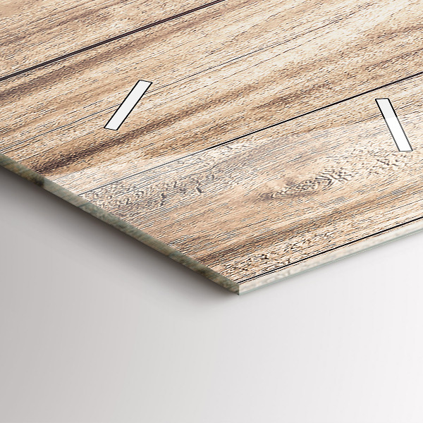 Zegar szklany pionowy Drewniana tekstura