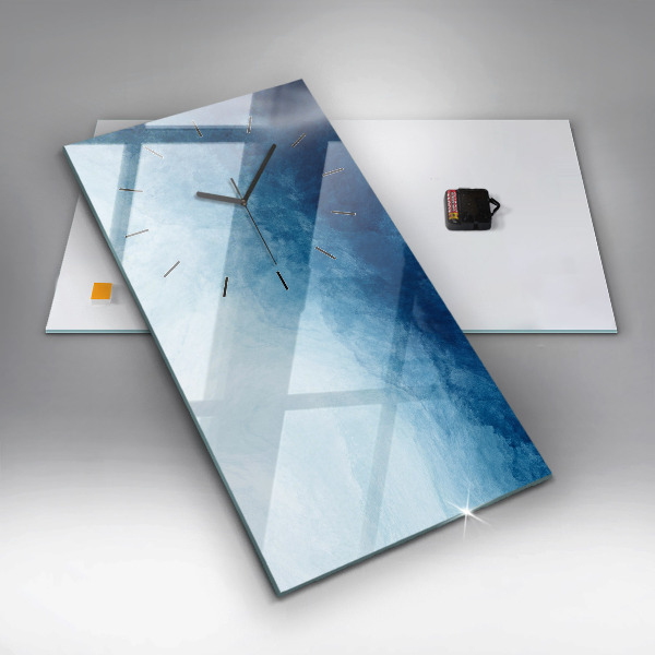 Zegar szklany pionowy Abstrakcja woda