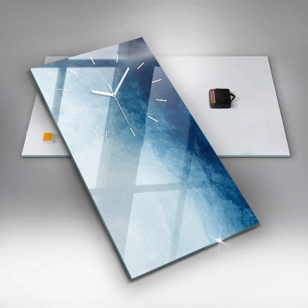 Zegar szklany pionowy Abstrakcja woda
