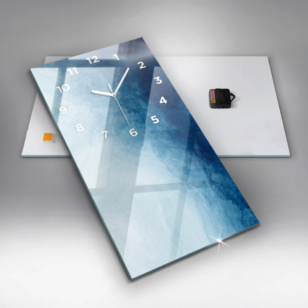 Zegar szklany pionowy Abstrakcja woda