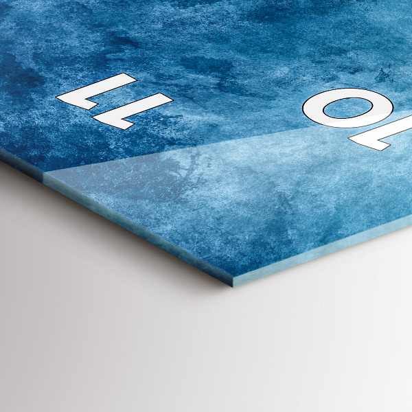 Zegar szklany pionowy Abstrakcja woda