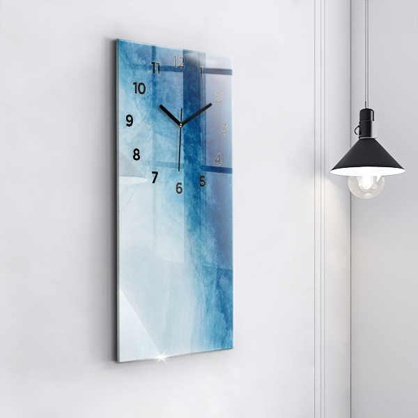 Zegar szklany pionowy Abstrakcja woda