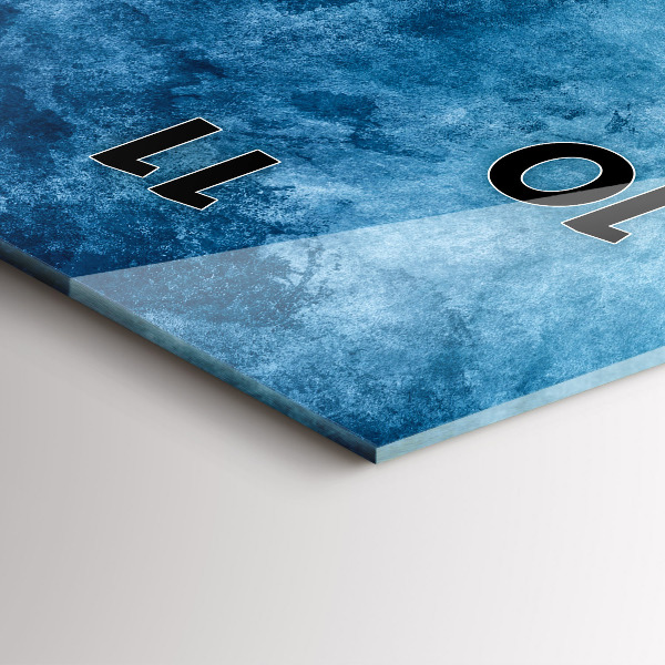 Zegar szklany pionowy Abstrakcja woda