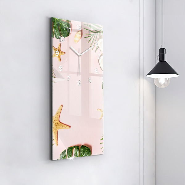 Zegar szklany pionowy Letni nastrój