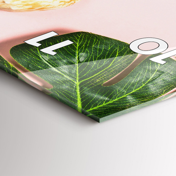 Zegar szklany pionowy Letni nastrój