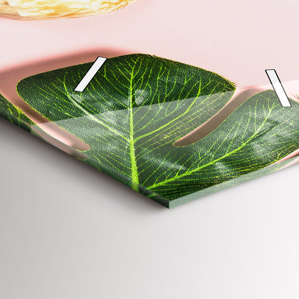 Zegar szklany pionowy Letni nastrój