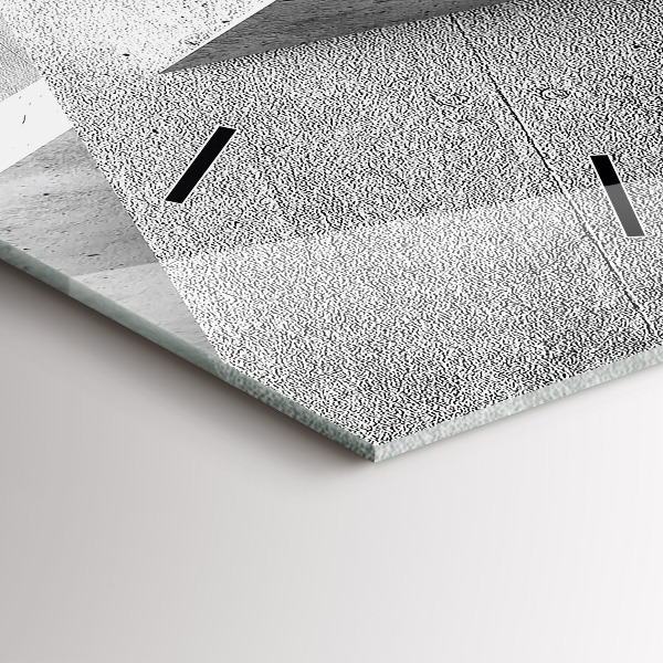 Zegar szklany pionowy Abstrakcja trójkąty