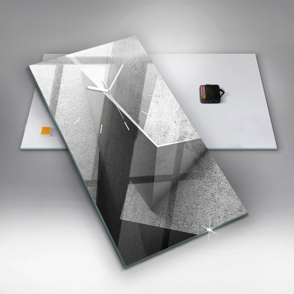 Zegar szklany pionowy Abstrakcja trójkąty