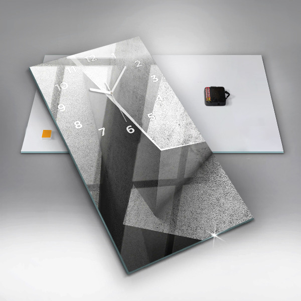 Zegar szklany pionowy Abstrakcja trójkąty