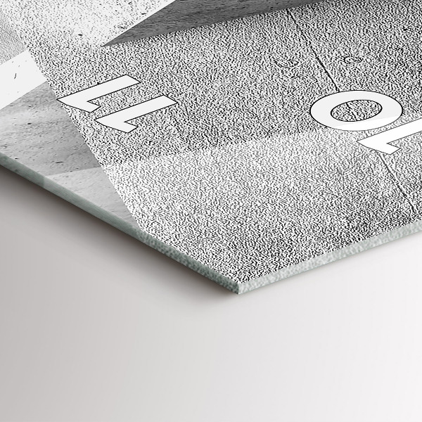 Zegar szklany pionowy Abstrakcja trójkąty