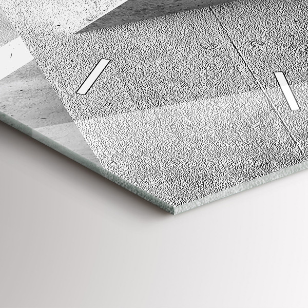 Zegar szklany pionowy Abstrakcja trójkąty