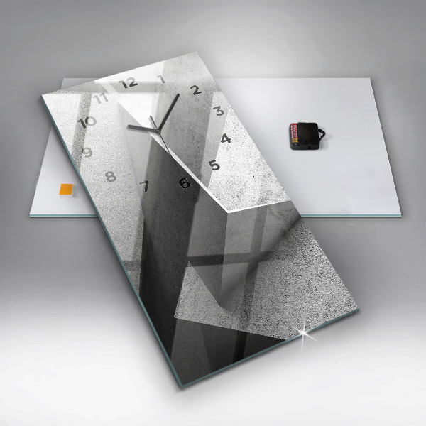 Zegar szklany pionowy Abstrakcja trójkąty